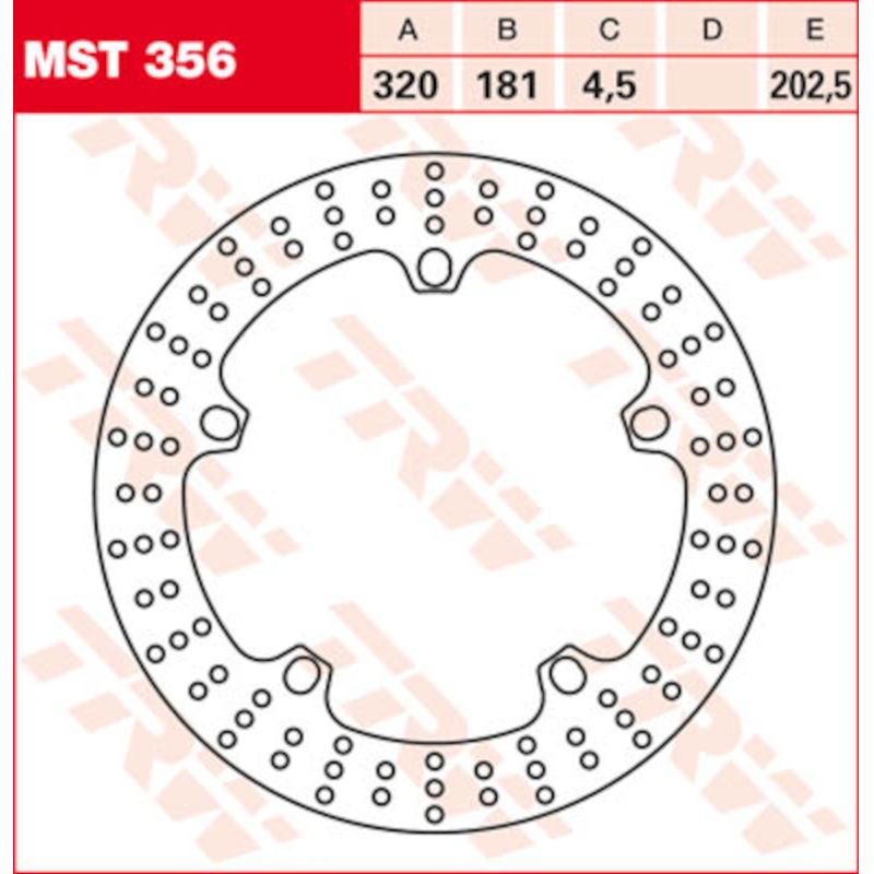 Disque de frein AV fixe +300mm TRW MST356 1