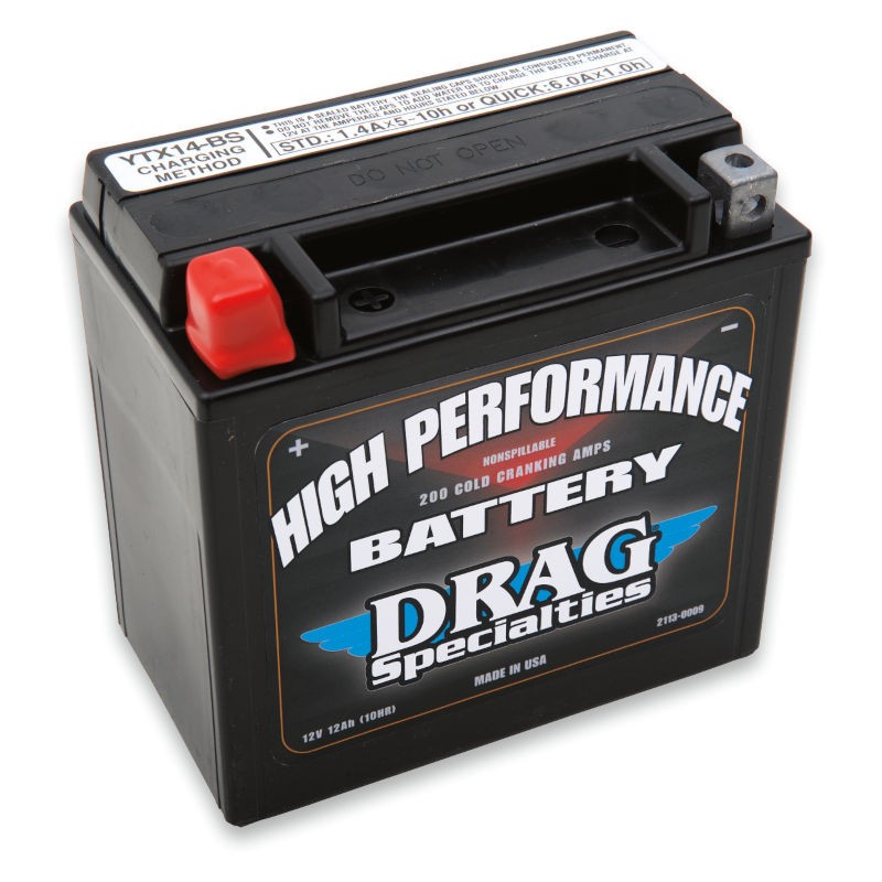 Batterie plomb Drag Specialties YTX14 prêt à l'emploi