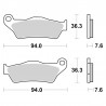 Plaquettes de frein AR carbone tout-terrain SBS 671CS 2