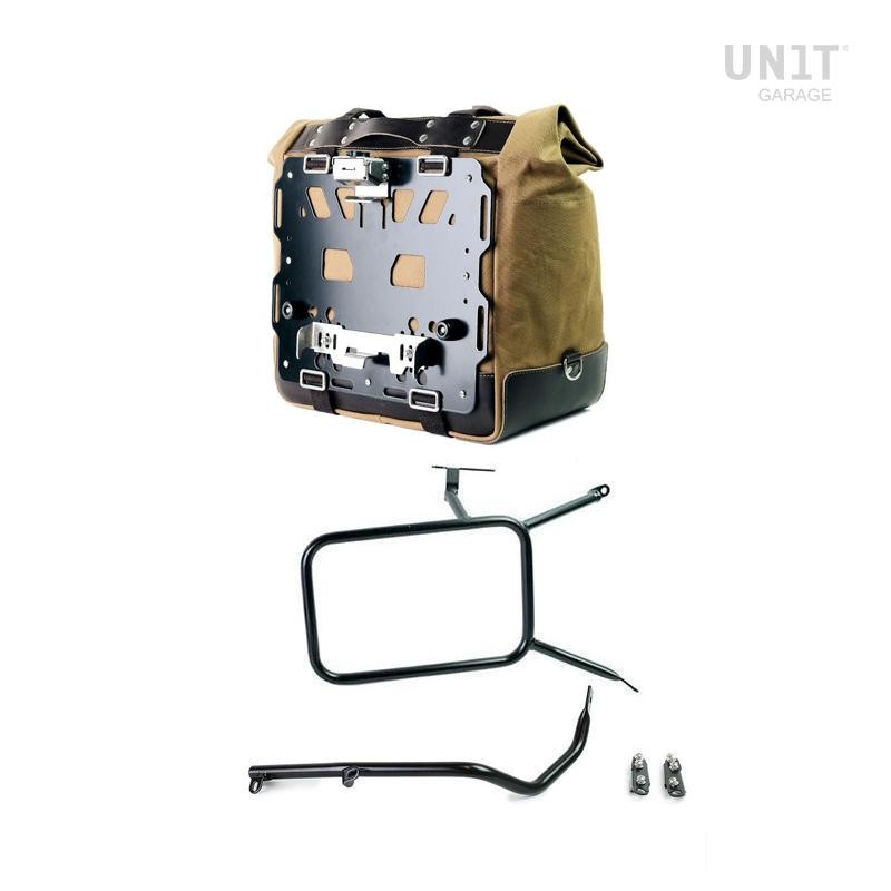 Support côté droit + plaques + sacoche latérale tissu CULT (40-50L) UNIT GARAGE BMW R NineT 1