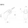 Adaptateur rétroviseur sur guidon RIZOMA BS713B (à l'unité) 3