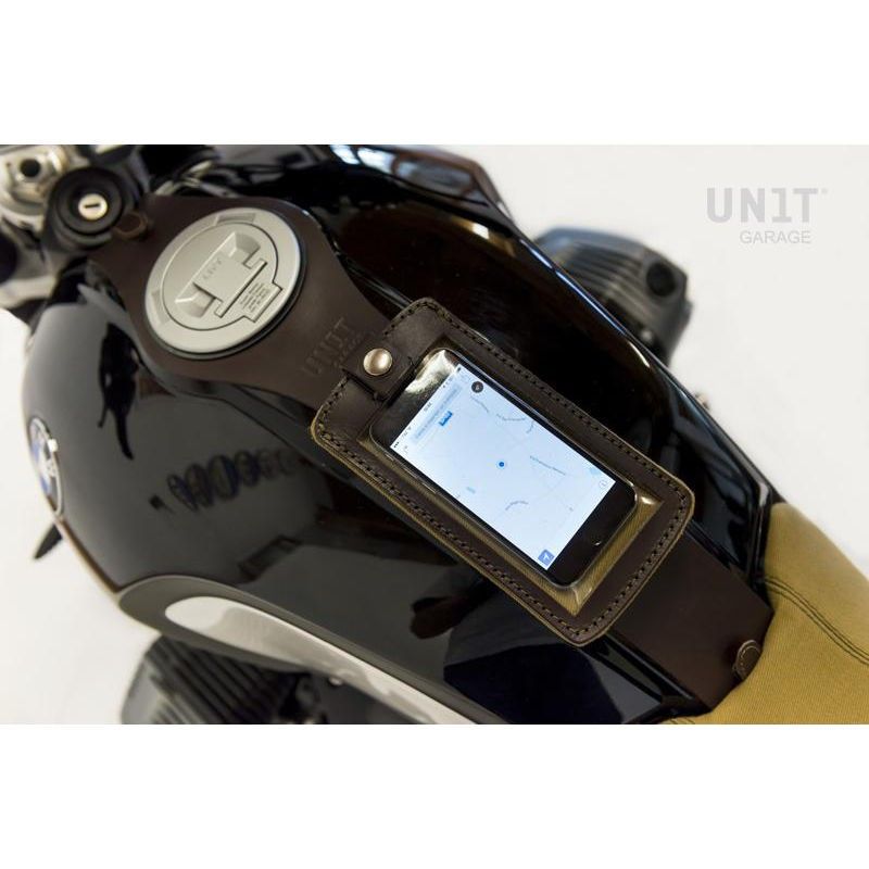 Pochette pour smartphone en cuir marron Unit Garage BMW