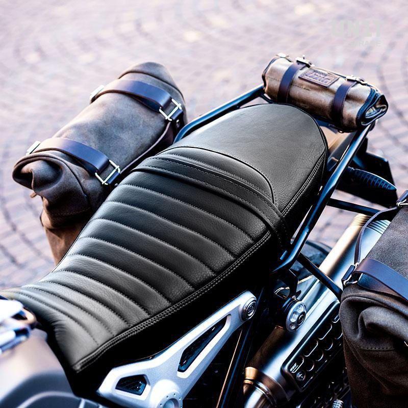 Housse de selle NineT Scrambler en cuir noir Unit Garage